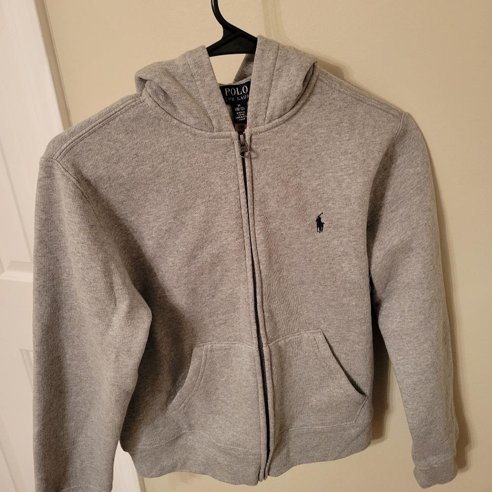 Boys gray Ralph Lauren Polo Hoodie